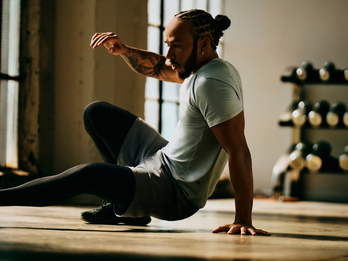 Fabric swatches reviewed by a sportswear clothing manufacturer